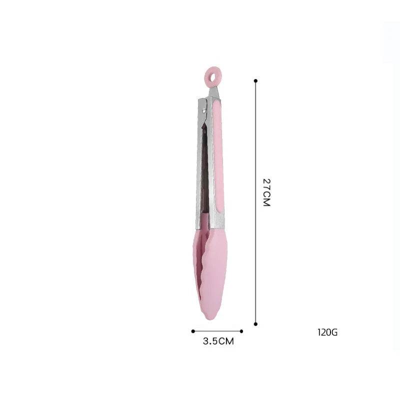 Pinça para Alimentos em Aço Inoxidável e Silicone, Acessório de Cozinha para Churrasco, Bife e Pão, Ideal para Jantares - Haustter - Haustter