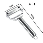 Descascador, Fatiador e Julienar de Aço Inoxidável para Frutas e Verduras 4 em 1 - Haustter - Haustter