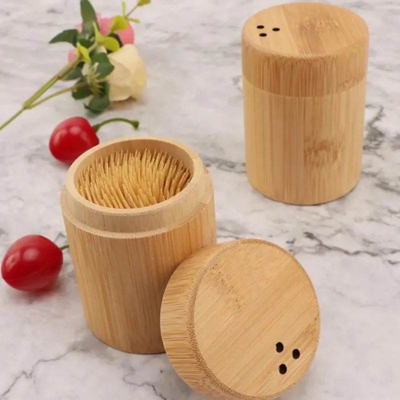 Porta Palitos de Dente de Bambu - Haustter - Haustter