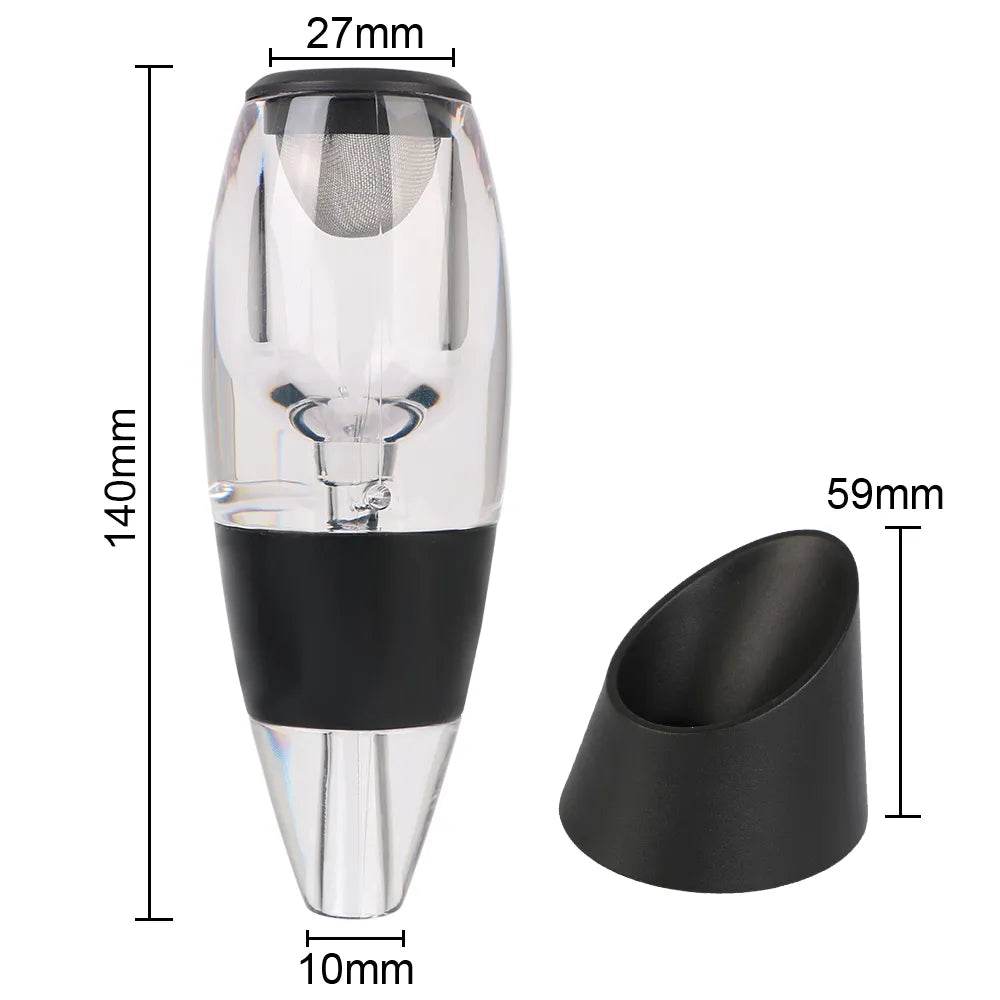 Decantador Profissional para Vinho e Whisky com Filtro e Base, Dispensador Aereador para Bar, Festa e Cozinha, Rápida Oxigenação - Haustter - Haustter