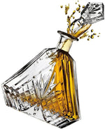 Decantador de Whiskey de Vidro, Estilo Prisma Triangular de Luxo Maestoso, para Licor, Scotch e Bourbon - Haustter - Haustter