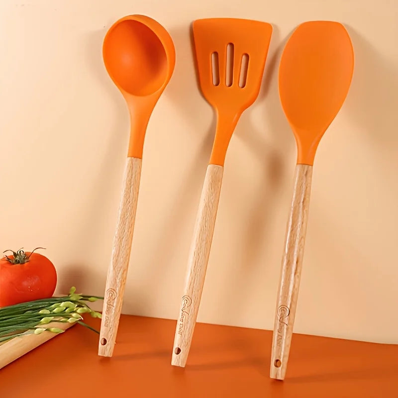 3 Utensílios de Cozinha de Silicone Antiaderente, Conjunto - Haustter