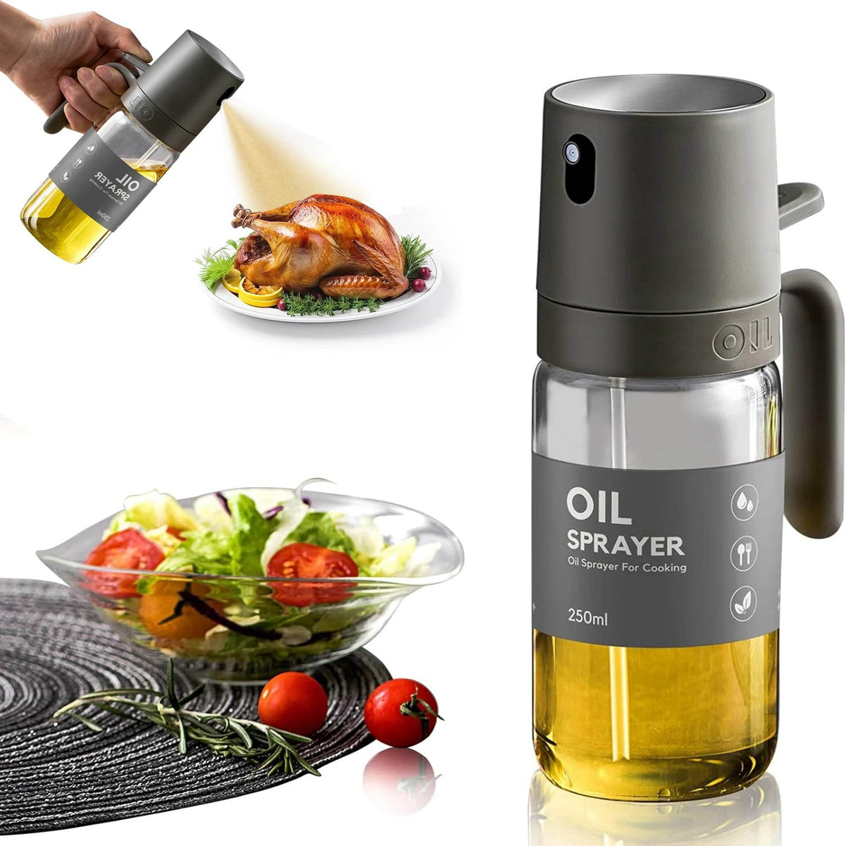 Jarra Spray de Vidro para Óleo de Cozinha - Haustter - Haustter