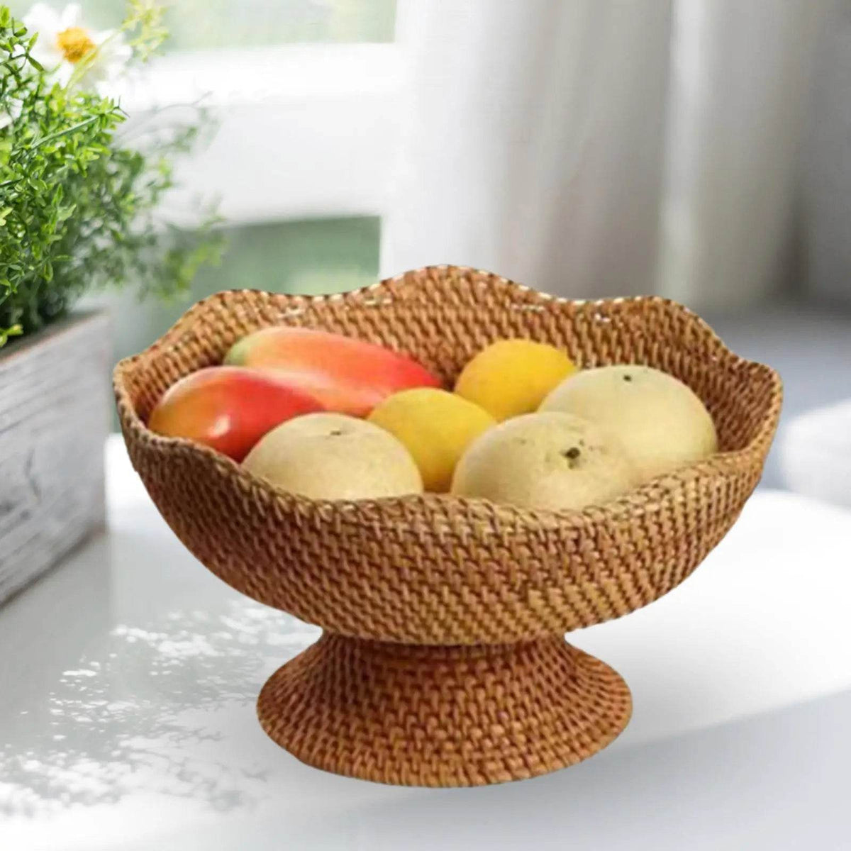 Bandeja de Rattan para Frutas e Lanches - Haustter - Haustter