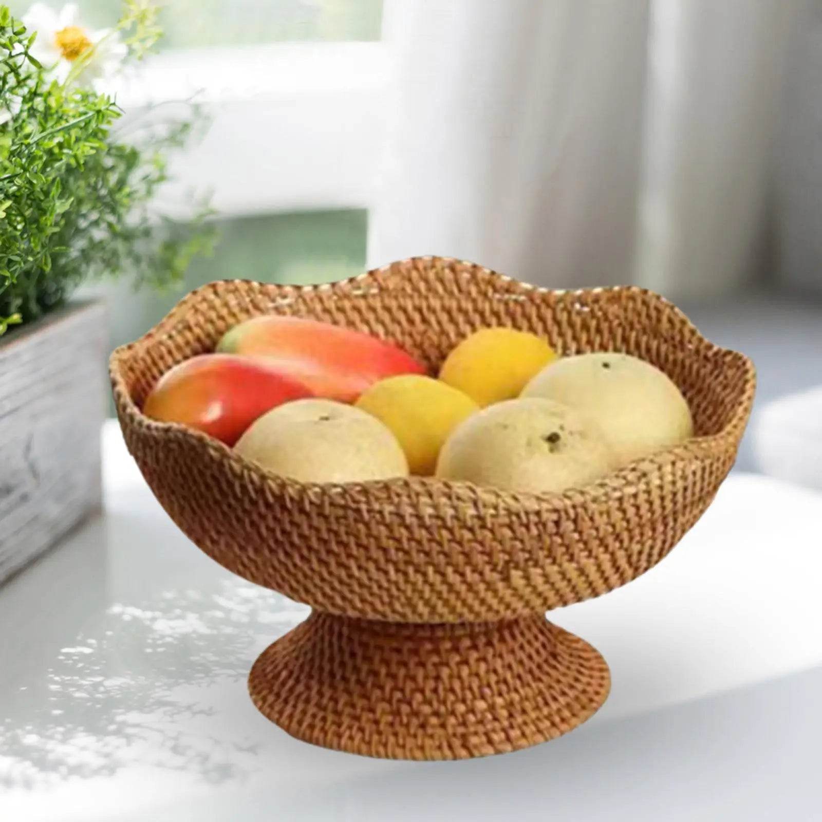 Bandeja de Rattan para Frutas e Lanches - Haustter - Haustter