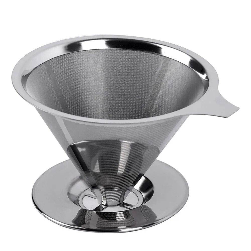 Filtro de Café Reutilizável de Aço Inoxidável com Dupla Camada - Preparo de Café e Chá - Haustter - Haustter