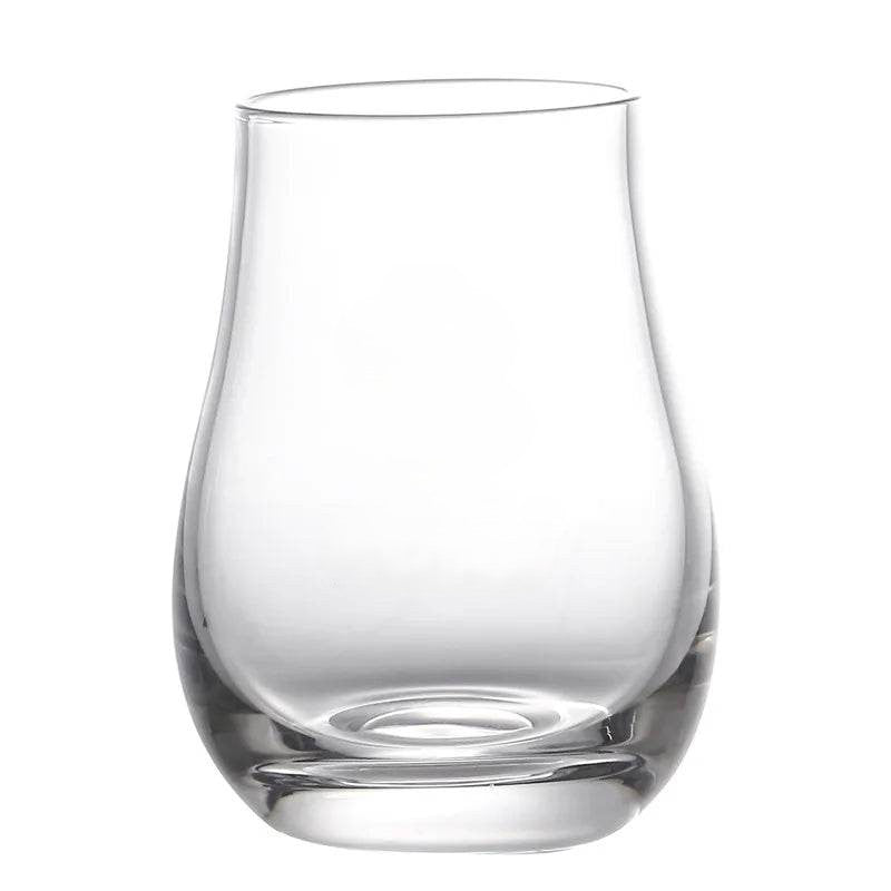 Copos de Whisky Ovalados com Bandeja de Madeira
