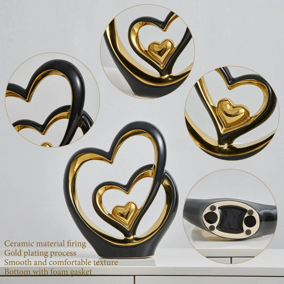 Escultura Amor Entrelaçado de Cerâmica - Haustter - Haustter