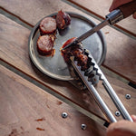 Pinça de Aço Inox com Cabo de Madeira para Churrasco - Haustter - Haustter