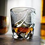 Copo de Whisky Japanese Edo Kiriko K9 em Cristal com Chamas - Haustter - Haustter