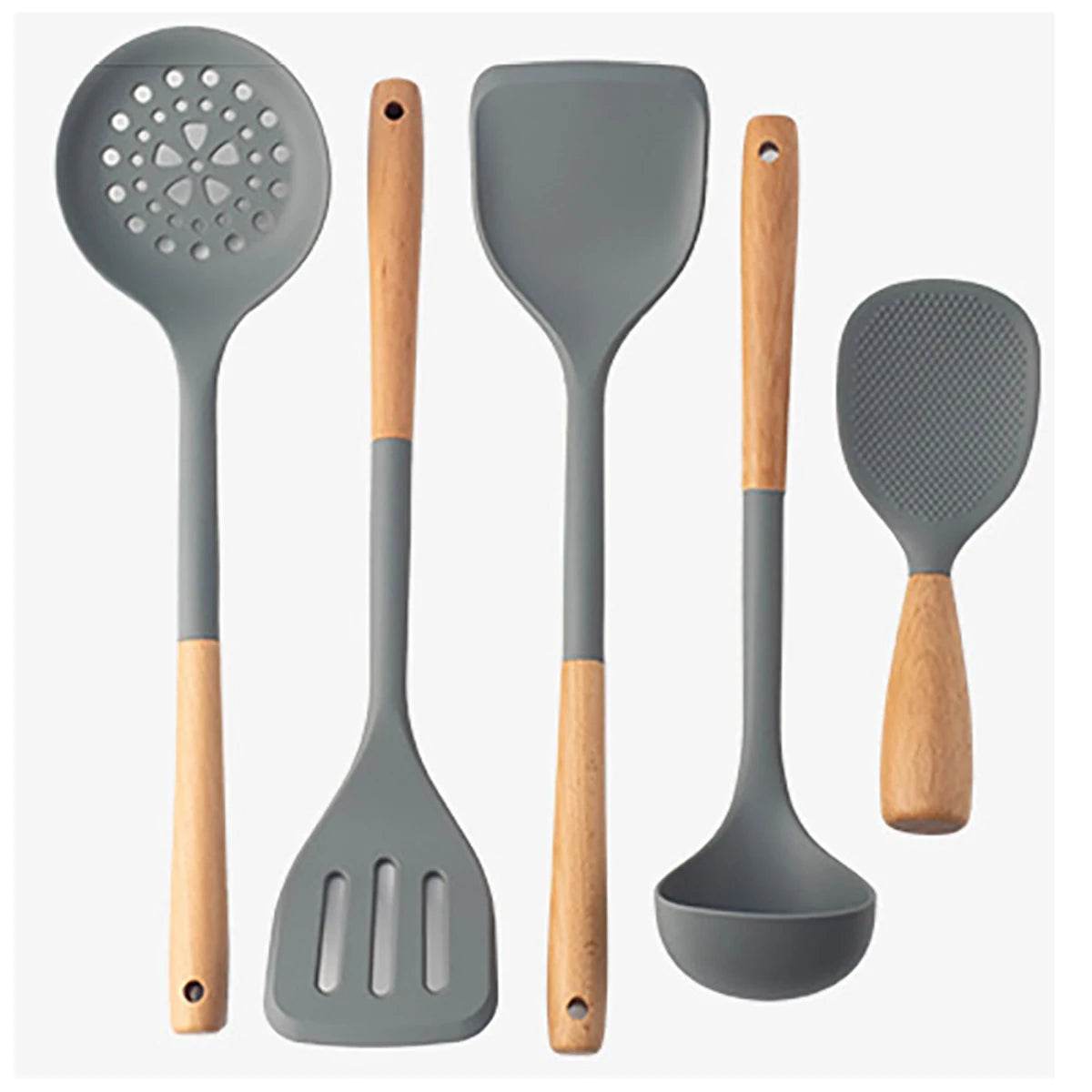 Conjunto de Utensílios de Cozinha em Silicone com 5 Peças - Haustter - Haustter