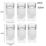 1/3/6 Copos de Vidro Japonês Listrado - Haustter - Haustter