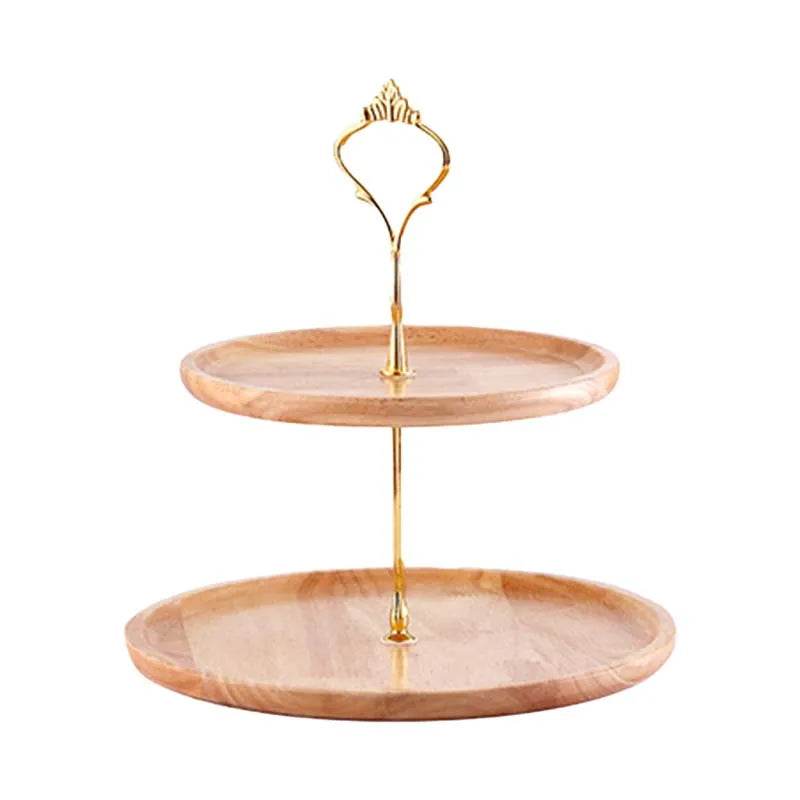 Prato de Frutas de Bambu com Suporte - Haustter - Haustter
