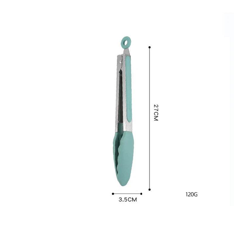 Pinça para Alimentos em Aço Inoxidável e Silicone, Acessório de Cozinha para Churrasco, Bife e Pão, Ideal para Jantares - Haustter - Haustter