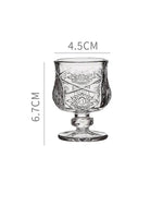 4 Taças Vintage de Vidro para Bebidas Destiladas, Conjunto - Haustter - Haustter