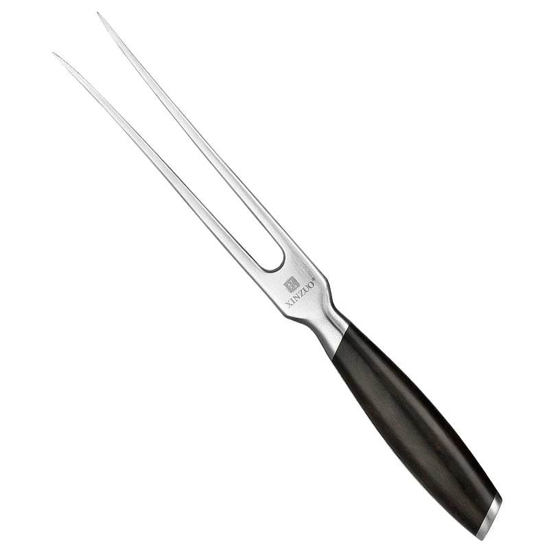 Garfo de Churrasco para Espetar Assado XINZUO, Garfo Trinchante de Aço Inoxidável para Espetar Carne, Utensílios de Cozinha para Jantar e Churrasco - Haustter - Haustter