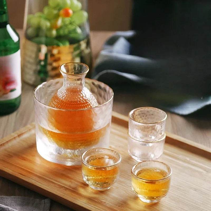 Conjunto de Shot Martelados Japonês com Decantador e Balde de Gelo - Haustter - Haustter