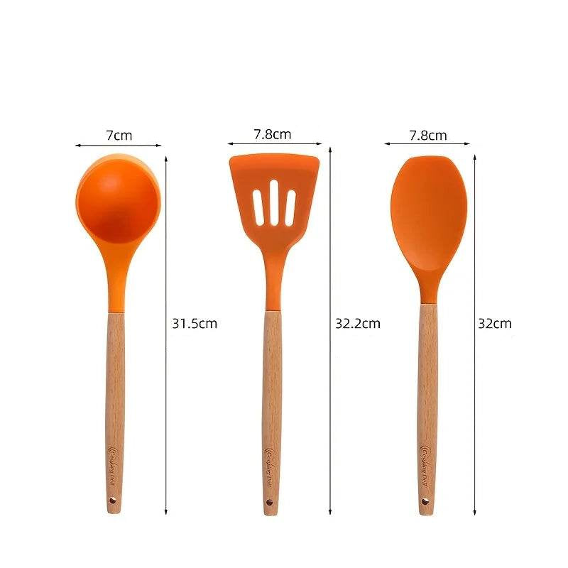 3 Utensílios de Cozinha de Silicone Antiaderente, Conjunto - Haustter - Haustter