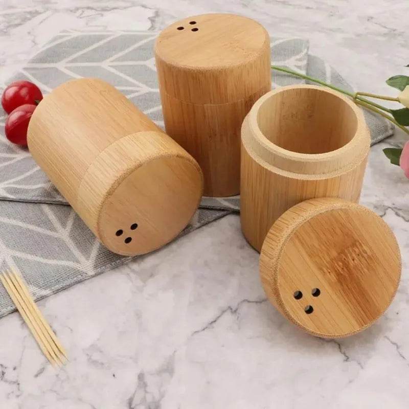 Porta Palitos de Dente de Bambu - Haustter - Haustter