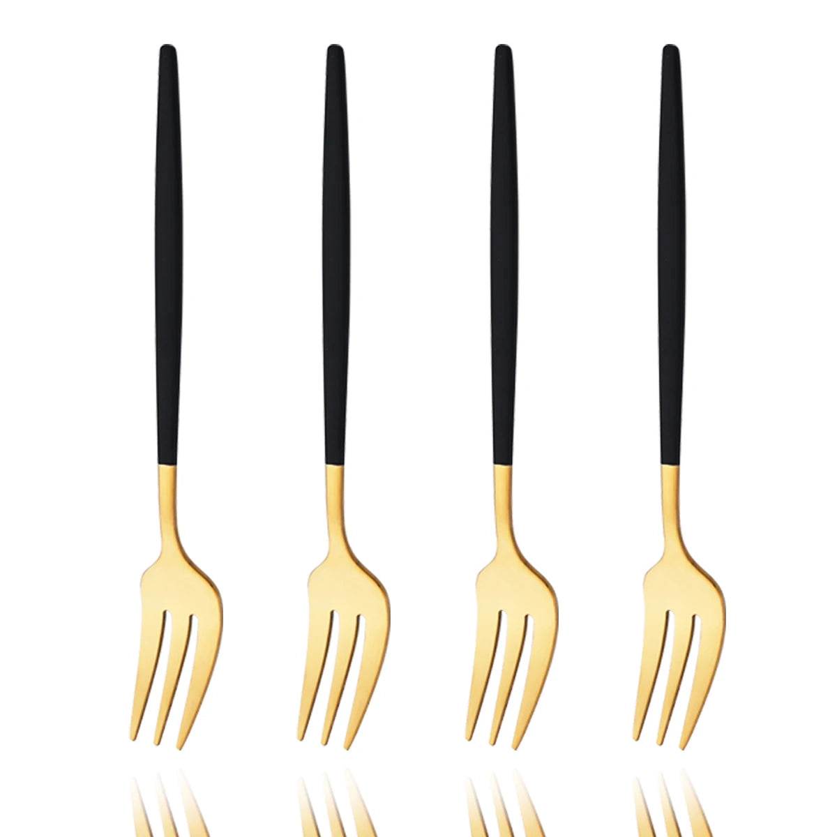 4 Garfos Dourados para Sobremesa Color Duo, Conjunto - Haustter - Haustter