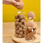 Pote de Vidro com Tampa de Cortiça em Bola, Recipiente Transparente de Armazenamento para Casa - Haustter - Haustter