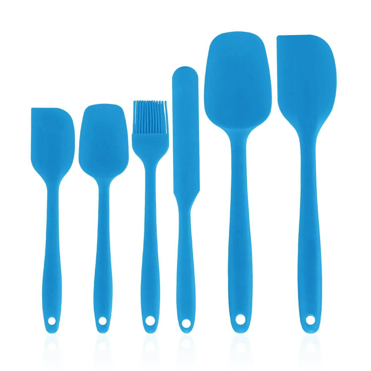 5 Espátulas de Silicone e 1 Pincel, conjunto - Haustter - Haustter