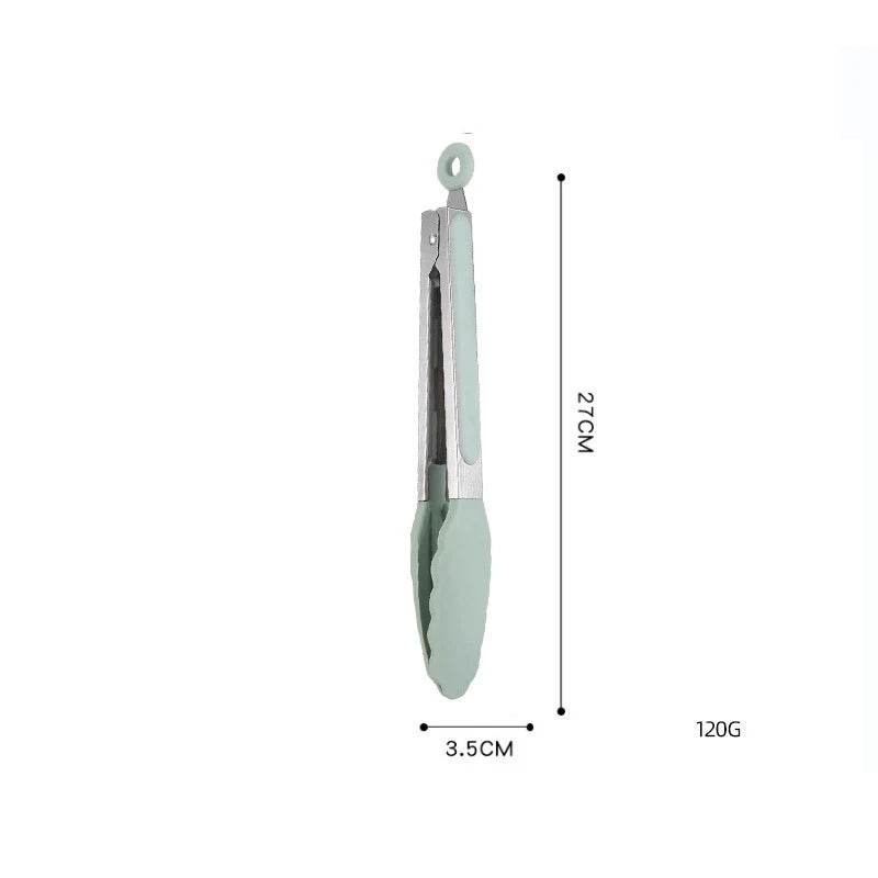 Pinça para Alimentos em Aço Inoxidável e Silicone, Acessório de Cozinha para Churrasco, Bife e Pão, Ideal para Jantares - Haustter - Haustter