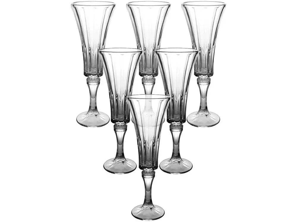 Taças Jennie para Champanhe 6 Peças - Transparência e Modernidade | Haustter - Haustter