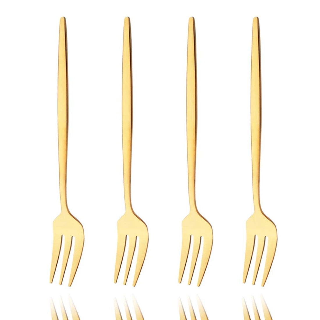 4 Garfos Dourados para Sobremesa Color Duo, Conjunto - Haustter - Haustter