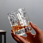 Copo de Vidro Japonês com Padrão Glacial - Haustter - Haustter