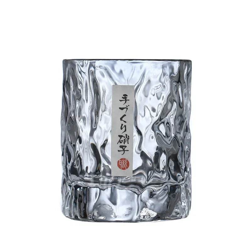 Copo de Vidro Japonês com Padrão Glacial - Haustter - Haustter