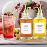 2 Dispensadores de Xarope com Bandeja de Bambu, Conjunto - Haustter - Haustter