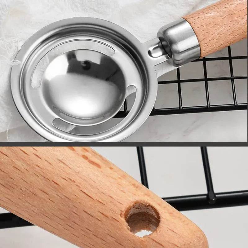 Batedor de Ovos em Aço Inoxidável com Cabo de Madeira - Haustter - Haustter