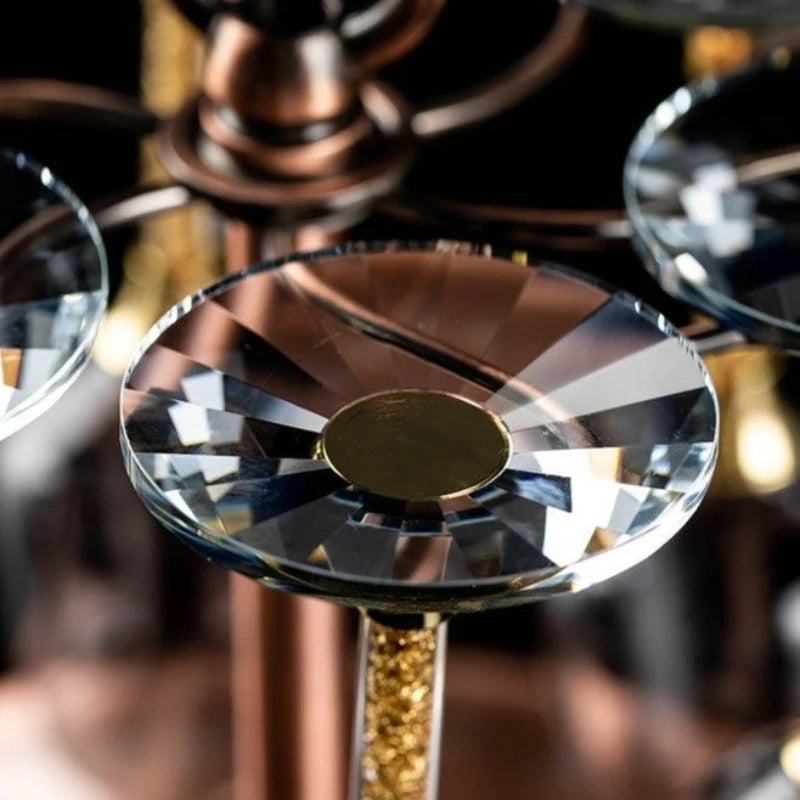 Taça Transparente com Haste Dourada para Baijiu e Destilados Premium