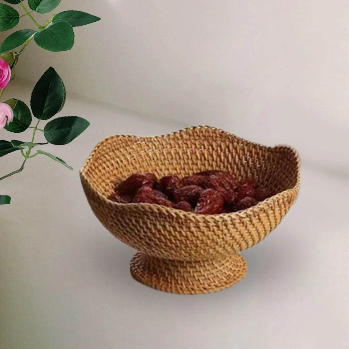 Bandeja de Rattan para Frutas e Lanches - Haustter - Haustter