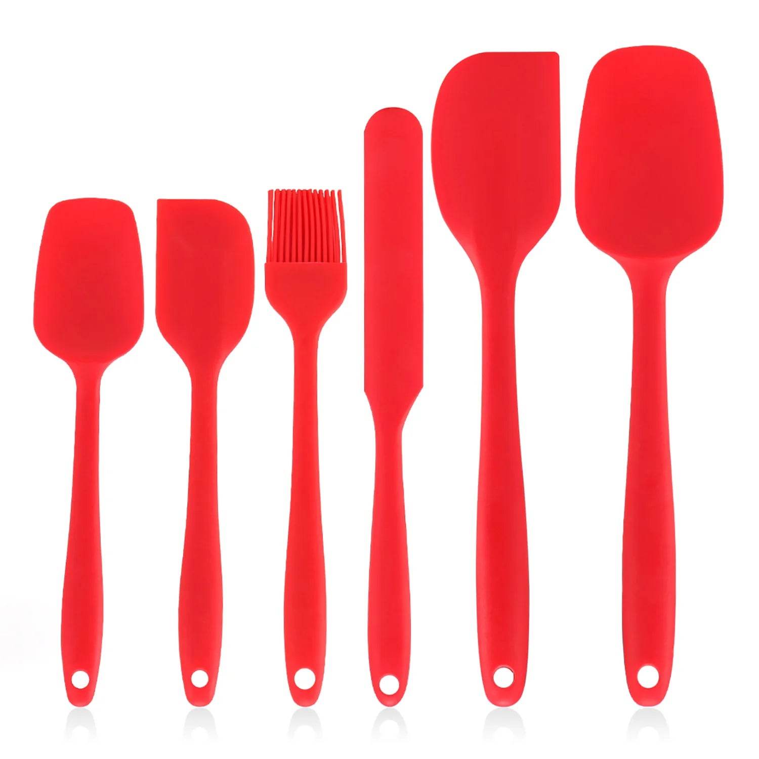 5 Espátulas de Silicone e 1 Pincel, conjunto - Haustter - Haustter