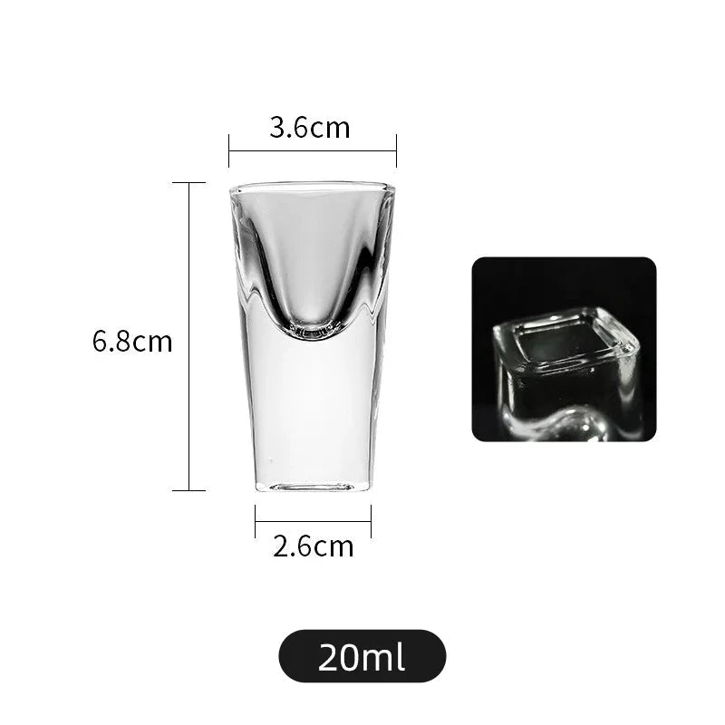 Conjunto de Copos Pequenos para Shot 20ml com Fundo Quadrado - Haustter