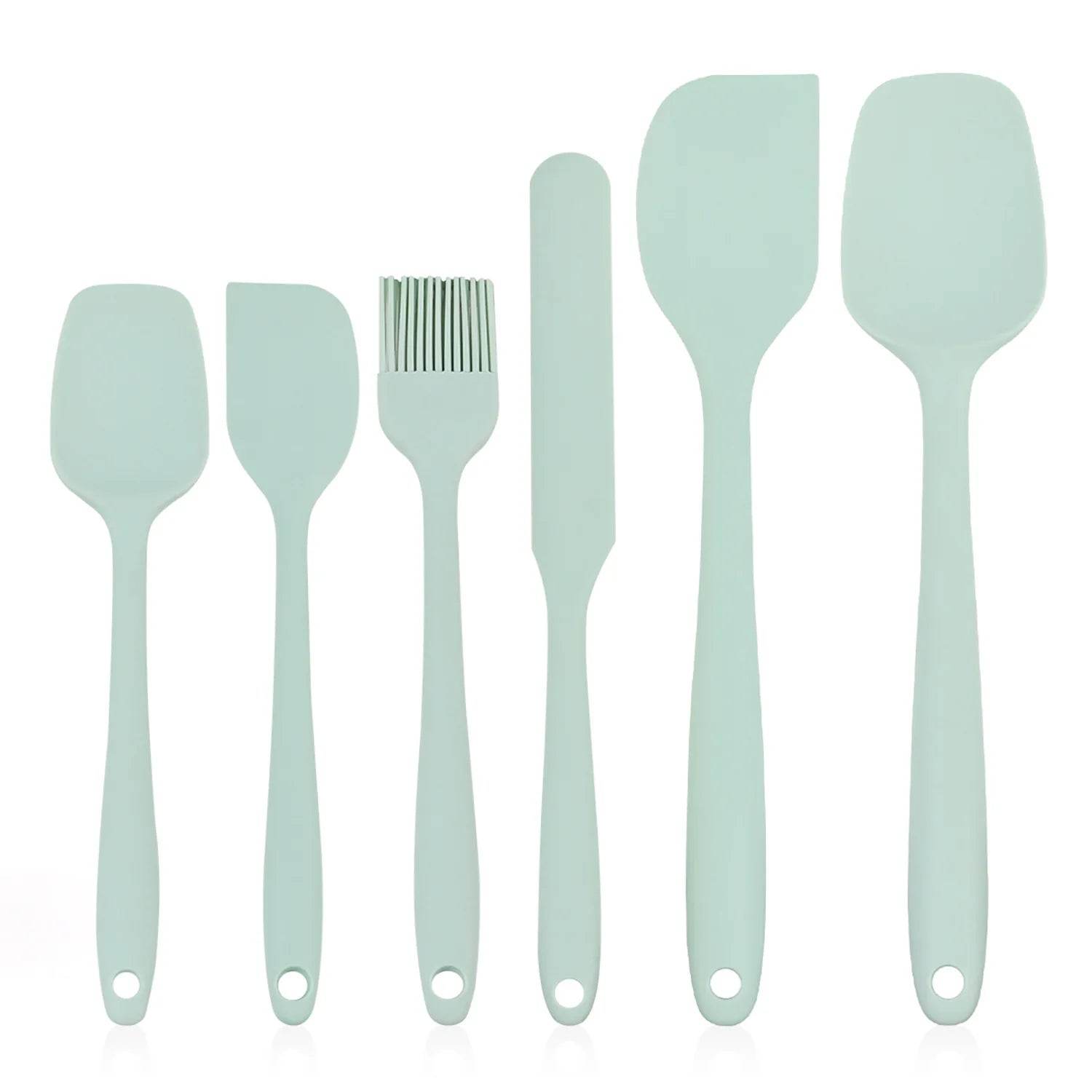 5 Espátulas de Silicone e 1 Pincel, conjunto - Haustter - Haustter