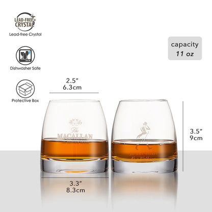 2 Copos Macallan e Walker para Whisky, Conjunto - Haustter