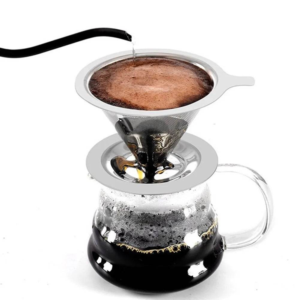 Filtro de Café Reutilizável de Aço Inoxidável com Dupla Camada - Preparo de Café e Chá - Haustter - Haustter