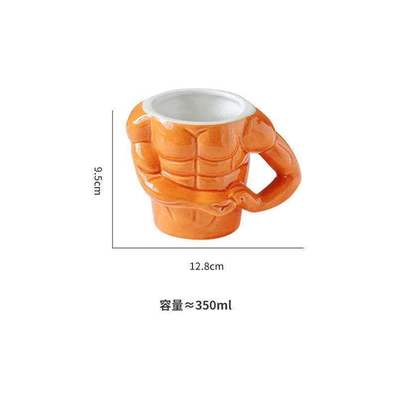 Caneca Cerâmica Pectorais Presente Divertido Academia Café - Haustter - Haustter