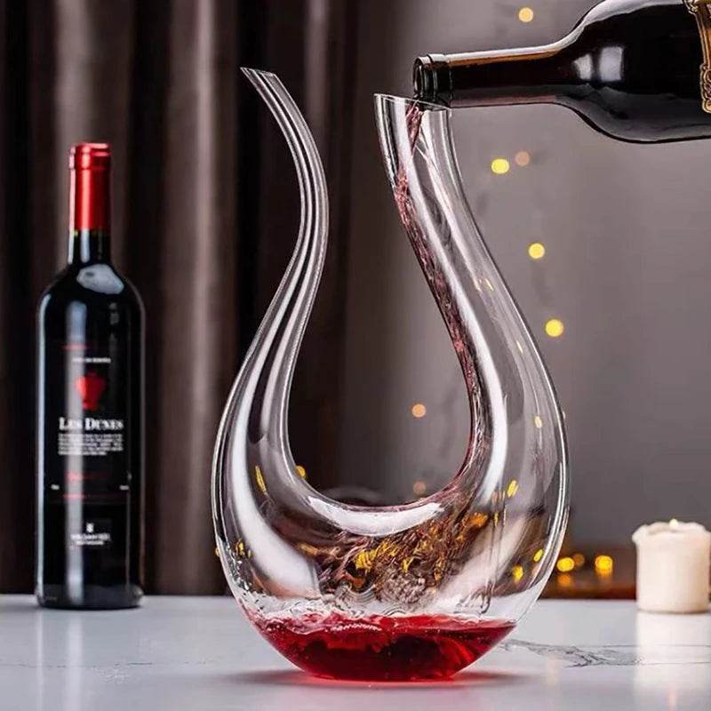 Decantador de Vinho em Vidro em Forma de U, Decantador de Cisne, Separ– Haustter