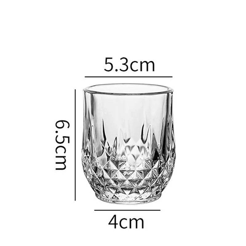 6 Copos Diamante para Bebidas Destiladas, Conjunto - Haustter - Haustter