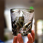 Copo de Whisky Japanese Edo Kiriko K9 em Cristal com Chamas - Haustter - Haustter