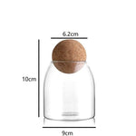 Pote de Vidro com Tampa de Cortiça em Bola, Recipiente Transparente de Armazenamento para Casa - Haustter - Haustter