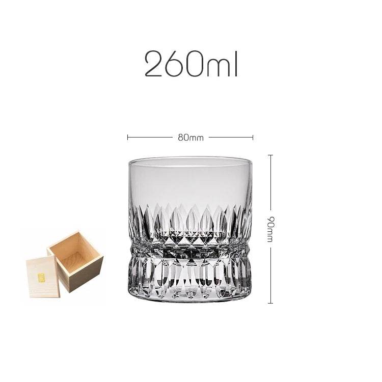Copo de Whiskey com Entalhe Artesanal de Alto Brilho e Fundo Espesso - Haustter - Haustter