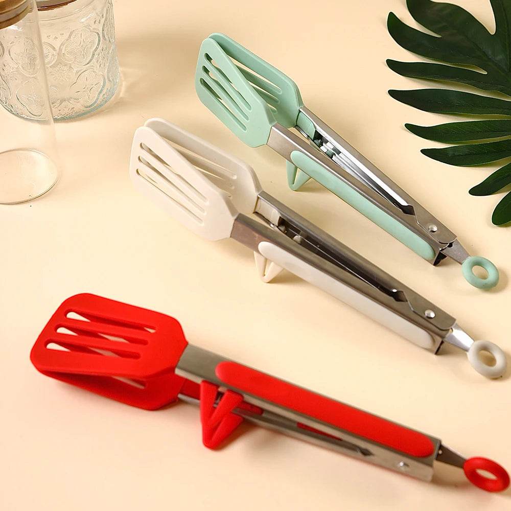 Pinça Pegador de Silicone e Aço Inoxidável para Cozinha e Churrasco - Haustter - Haustter
