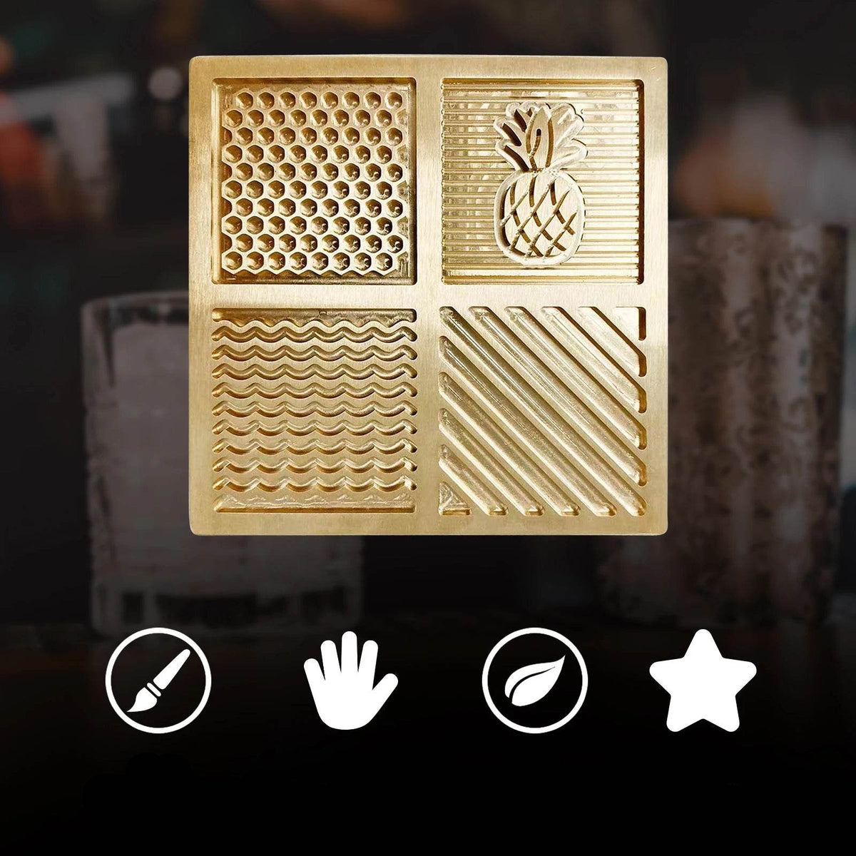 Carimbo Gelo Luxo - Selo de Bronze para Cubos Especiais | Haustter - Haustter
