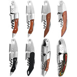 Saca-Rolhas Sommelier com Cabo de Madeira e Dobradiça Dupla em Aço Inoxidável | Haustter