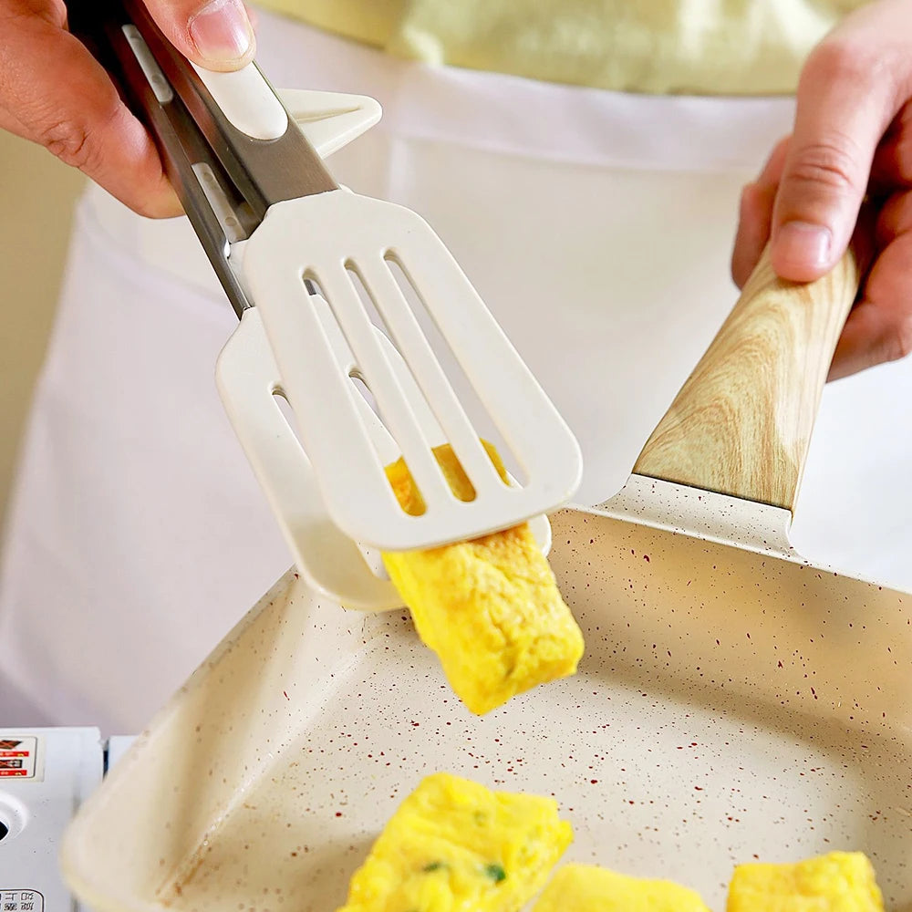 Pinça Pegador de Silicone e Aço Inoxidável para Cozinha e Churrasco - Haustter